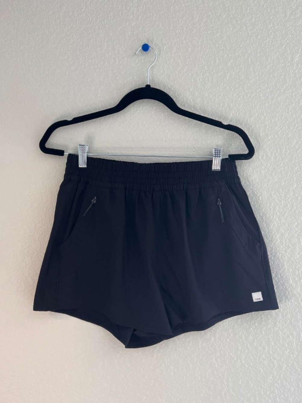 Black Women's Athletic Shorts with Elastic Waist